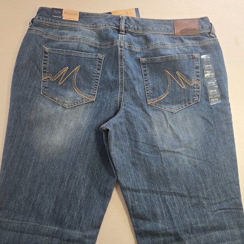 Maurices Ellie Jeans Women's 15 / 16 Reg Blue Medium Wash Straight Fit NWT - Picture 14 of 18