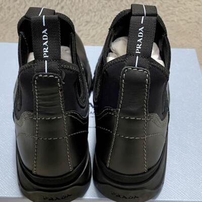 Prada Leather Side Gore Boots Black EU36.5 US5 White Stitch Prada Leather Side Gore Boots Black EU36.5 US5 White Stitch