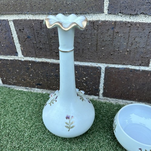 Vintage Ardalt Japan Cherub Porcelain Vanity Dresser Set - Perfume Bottles Box - Picture 11 of 13