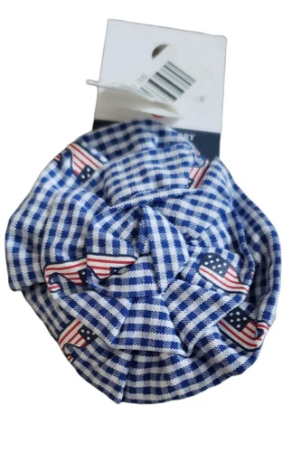 Vineyard Vines Gingham Patriotic USA Flag Whale Target Dog Pet Accessory