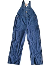 Red Kap Men's Denim Bib Overall Work Uniform BD10DN, Size 46x32