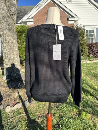 TOMMY BAHAMA Breezy Palm Crewneck Pullover Black Pullover XS NWT - Picture 11 of 17