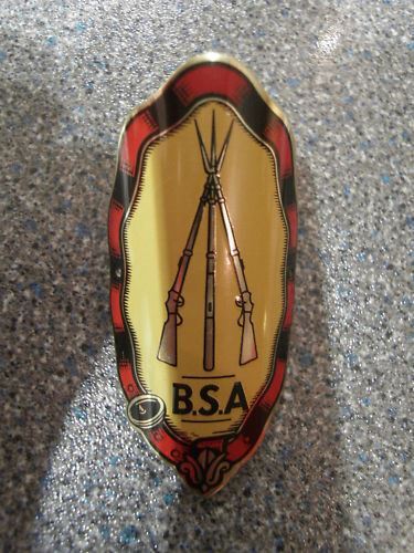 BSA printed metal badge. NOS, vibrant colours. MINT original stock. BRILLIANT - Picture 1 of 1