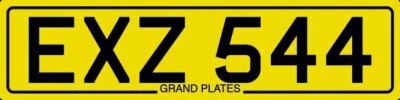 DATELESS PRIVATE NUMBER PLATE EXZ 544 CHERISHED REG COVER NON DATING OLD PLATE