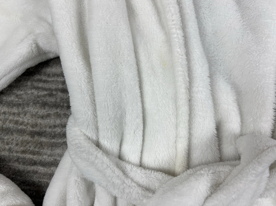 Халат женский Pottery Barn белый один размер карманы с длинным рукавом подпоясанный - Изображение 4 из 4