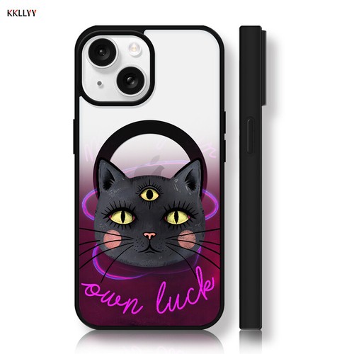 Magnetic Phone Case For iPhone16 15 14 13 12Pro MaxShockproofThree-eyed cat - Picture 4 of 14