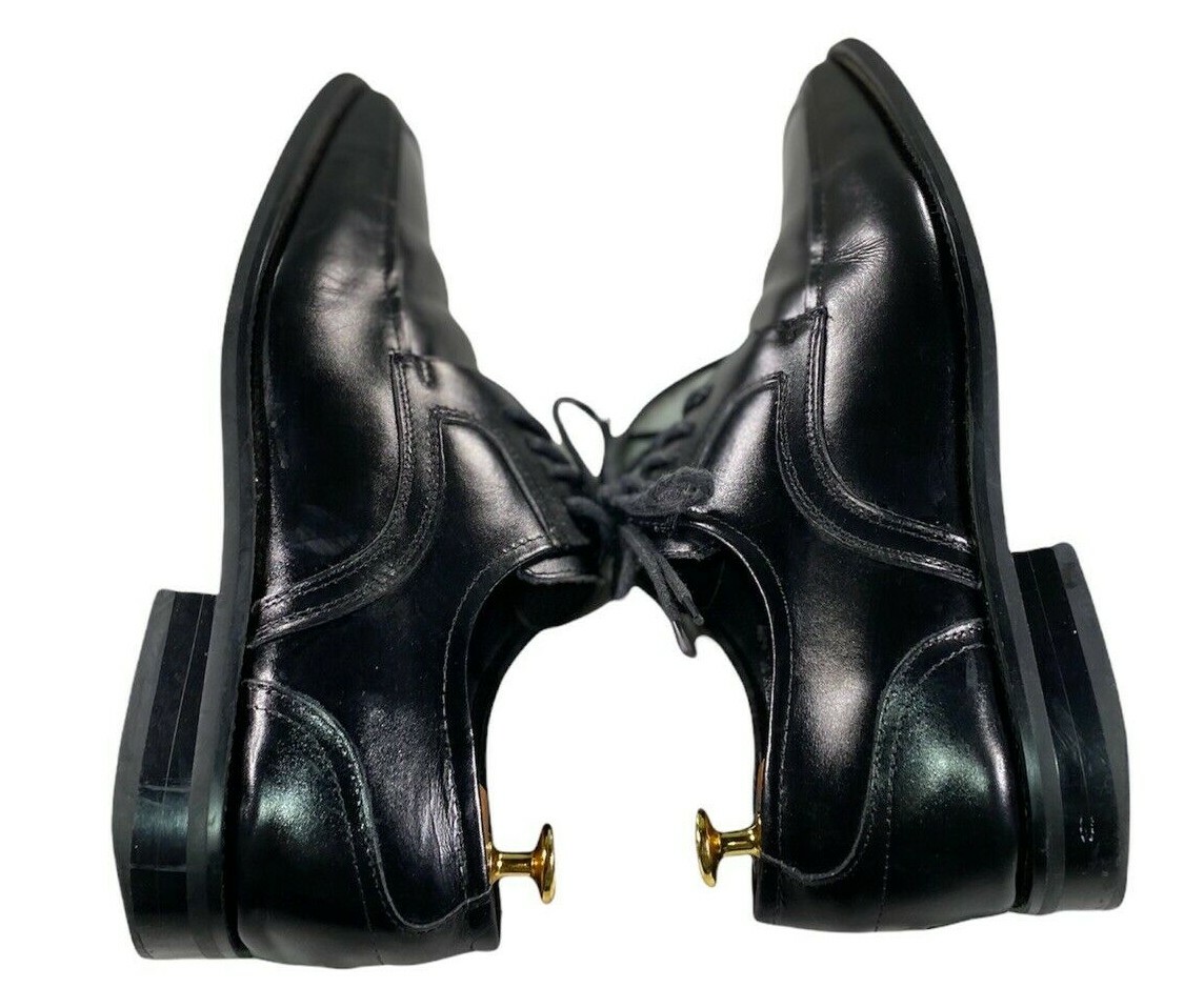 Stacy Adams Mens Black Leather Derby Dress Square Toe Size  display picture 1