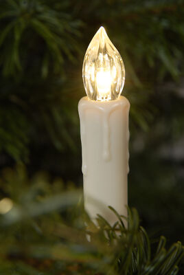 Ersatzkerze für den Innenbereich TRANGO Weihnachtskerzen weiß-leuchtend 146WW