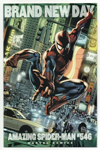 SPIDER-MAN, THE AMAZING 546 - BRYAN HITCH VARIANT COVER (MODERN AGE 2008) - 9.4