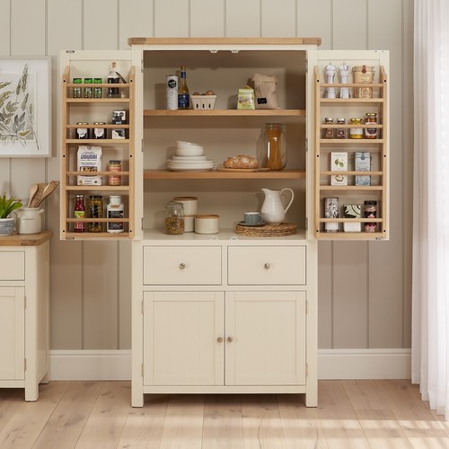 Marbury Cream Double Kitchen Larder Cupboard - SLIGHT SECONDS-CRM49-F267 - Picture 2 of 22