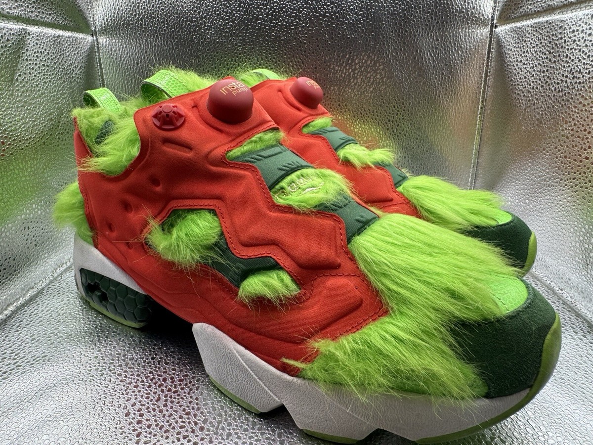 Reebok Instapump Fury Grinch インスタポンプ フューリー RARE 🚀 Size 12 - Reebok InstaPump Fury CV Christmas Grinch