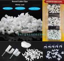 Cable Clips Wire Cord Detangle Clamp 3Size 6,8,10 MM Cable Clip Easy Hammer In