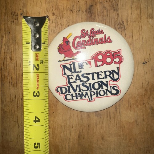 1985 St Louis Cardinals Eastern Champions Button Pin Vintage Large Button Pin - Bild 3 von 4