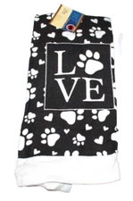 Dog Pet Themed Kitchen Towel 15 x 25 Love Paw Cotton Dish Hand All Purpose