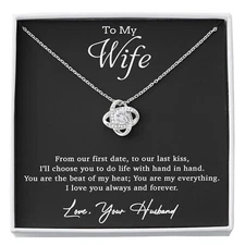 To My Wife Necklace Anniversary Gift For Wife, Birthday Gift For Wife