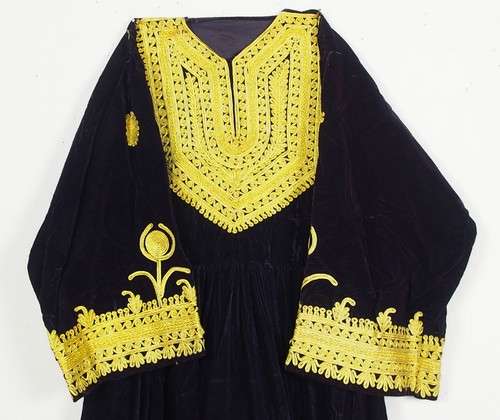 Orient Nomaden Tracht afghan samt kleid afghanistan traditional velvet dress N10 - Picture 10 of 12