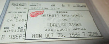 DALLAS STARS Vs DETROIT RED WINGS Joe Louis Arena October 25-1993