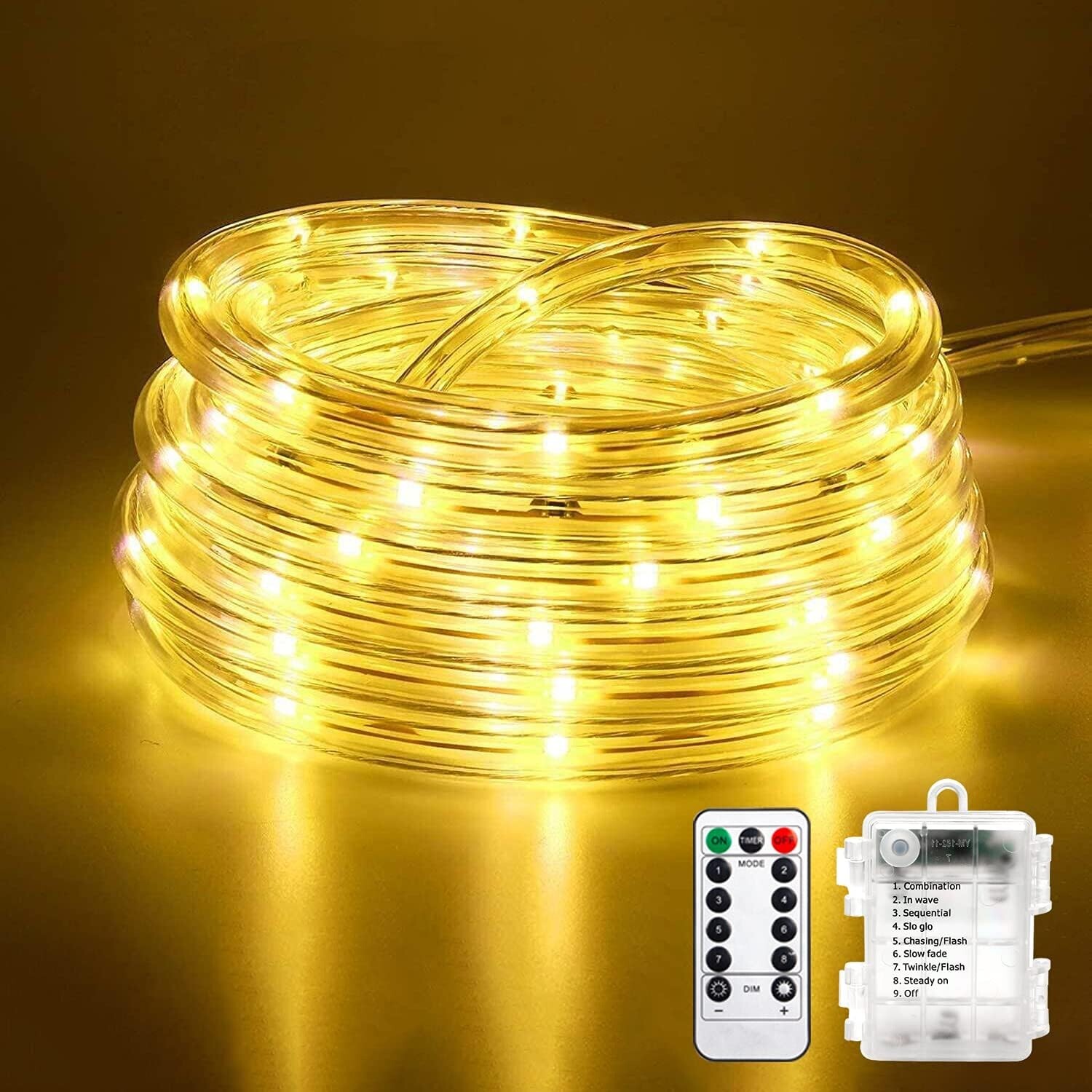 Eruibos Van Tubo luminoso led, 10M 100LED Luci Stringa Illuminazione Giardino