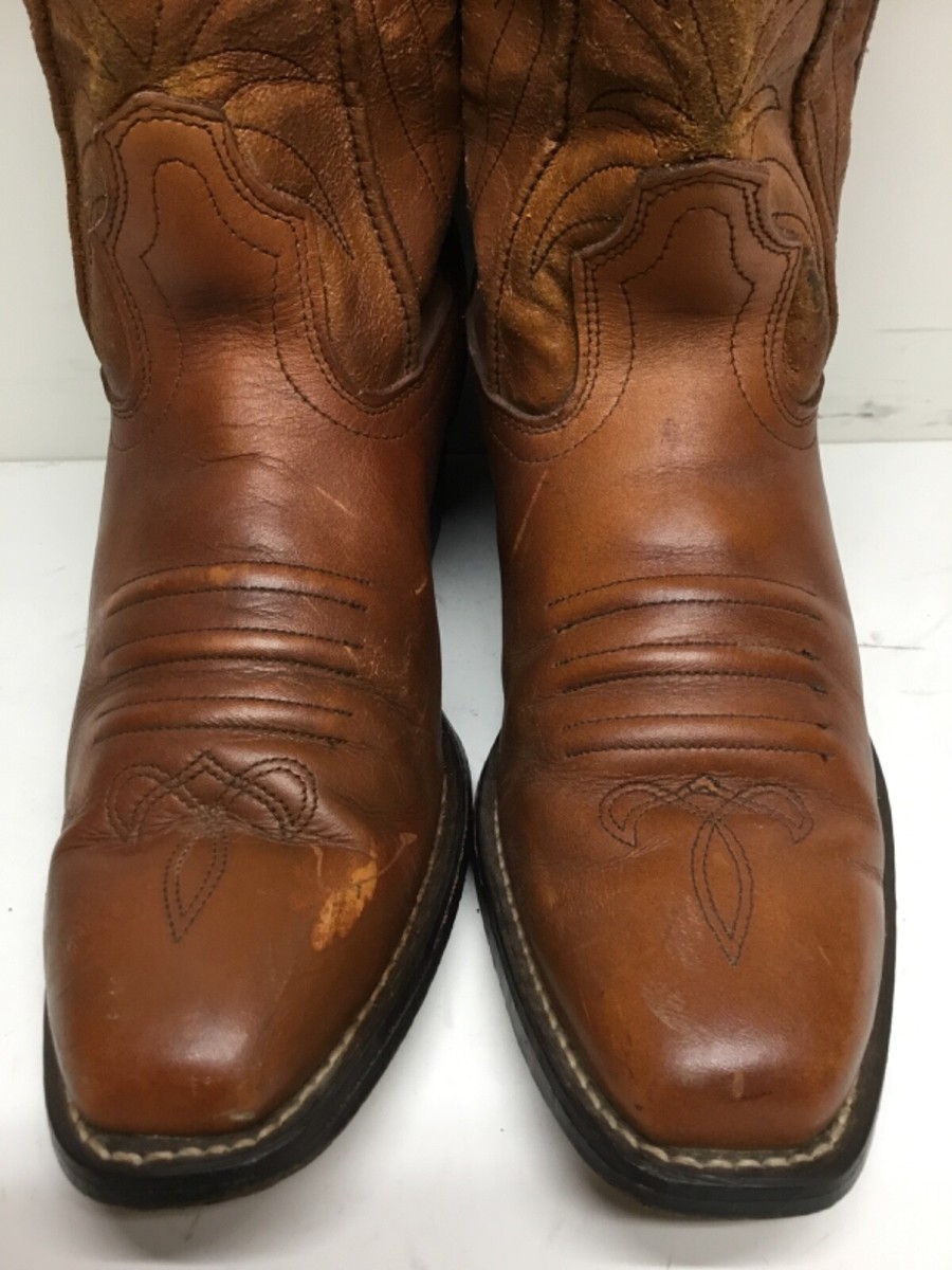 VTG MENS DODGE CITY SNIP TOE COWBOY BROWN BOOTS SIZE 8 D | eBay display picture 3
