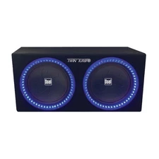 12″ Twin Turbo Enclosed illumiNITE Subwoofers SBX212i 1200W Peak Power 41-ounce