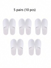 10pcs Disposable Hotel Slippers Soft Indoor Travel Slippers