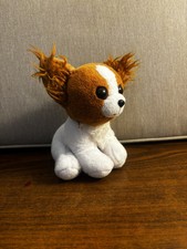 TY Beanie Babies Barks The Papillon Puppy Dog Plush 6’