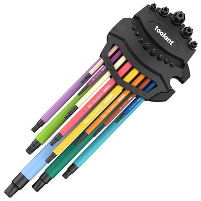 Torx Wrench Set 13pcs(T6-T50),Extra Long Arm Security Metirc Star Wrench Set,...