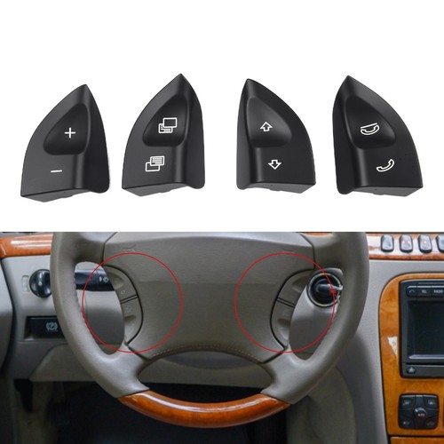 Steering Wheel Control Button Switch Cover For Mercedes W220 W215 Black Parts - Picture 12 of 24