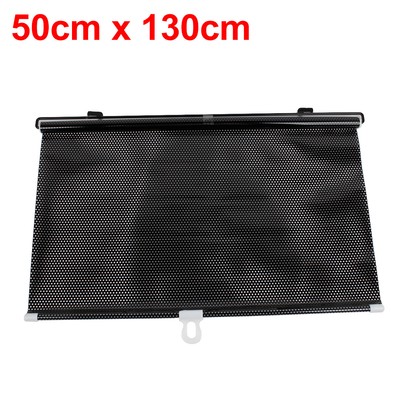 50cm x 130cm Schwarz versenkbar Auto Front Seiten Scheibe Sonnenschutzrollos