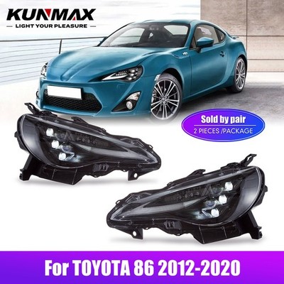 Headlights Assembly For TOYOTA 86 2012-2020 LED Dynamic Turning Signals LHD RGB