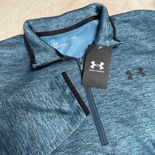 Under Armour ColdGear 1/4 Zip Loose Fleece Pullover 1357145-413 Sz Sm Blue NEW