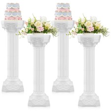 4 Pcs Wedding Roman Column Greek Pillars Stand Plastic Wedding Pillars Column...