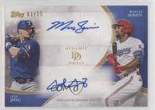 2023 Dynamic Duals Online Exclusive Blue 1/25 Josh Jung Marcus Semien Auto uk2