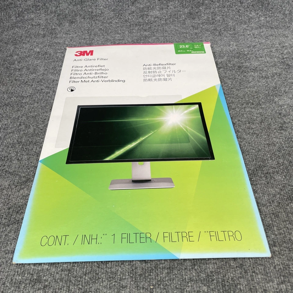 3M AG236W9B Anti-Glare Filter, Clear For  23.6"-in Widescreen Monitor - Image 2 of 4