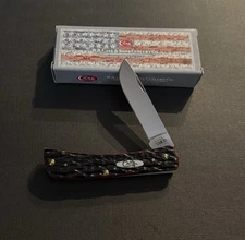 🔥 2019 Case XX 6137 Crimson Red Bone Peach Seed Jig Sod Buster Jr Pocket Knife