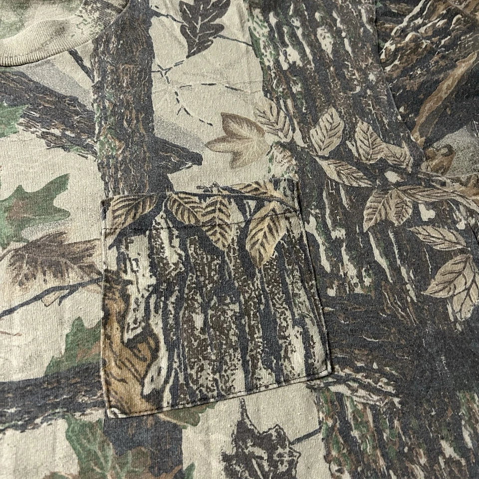 Camisa de Bolsillo Vintage Años 90 Realtree Camuflada Talla Cuadrada Grande  Foto 2 de 4