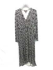 A Pea In The Pod Size M NWT Nursing Dress Black White Long Sleeve Stretch Knit