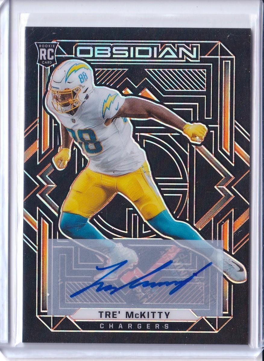Tre' McKitty Panini Obsidian #191 Autograph-Electric Etch-Orange