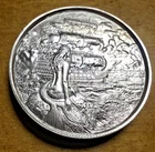 2oz. Silver Round - No Prey, No Pay - MERMAID & PIRATE SHIP with SKULL REVERSE