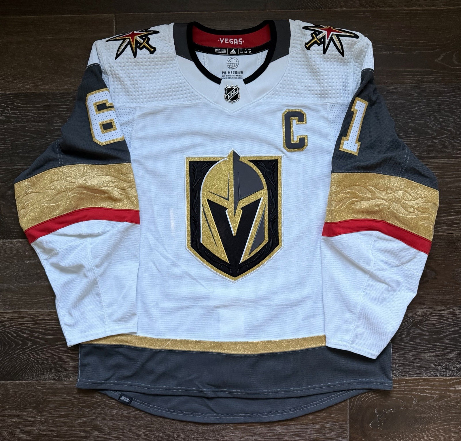 New Vegas Golden Knights Mark Stone Adidas MiC Primegreen Road Hockey Jersey 54