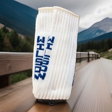 True VTG Tube Socks NOS Acrylic 24" 1980's Sports Wilson USA White Blue Thick 