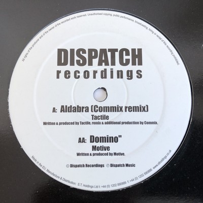 Tactile / Motive   Aldabra (Commix Remix) / Domino (12 ) Dispatch Recordings  