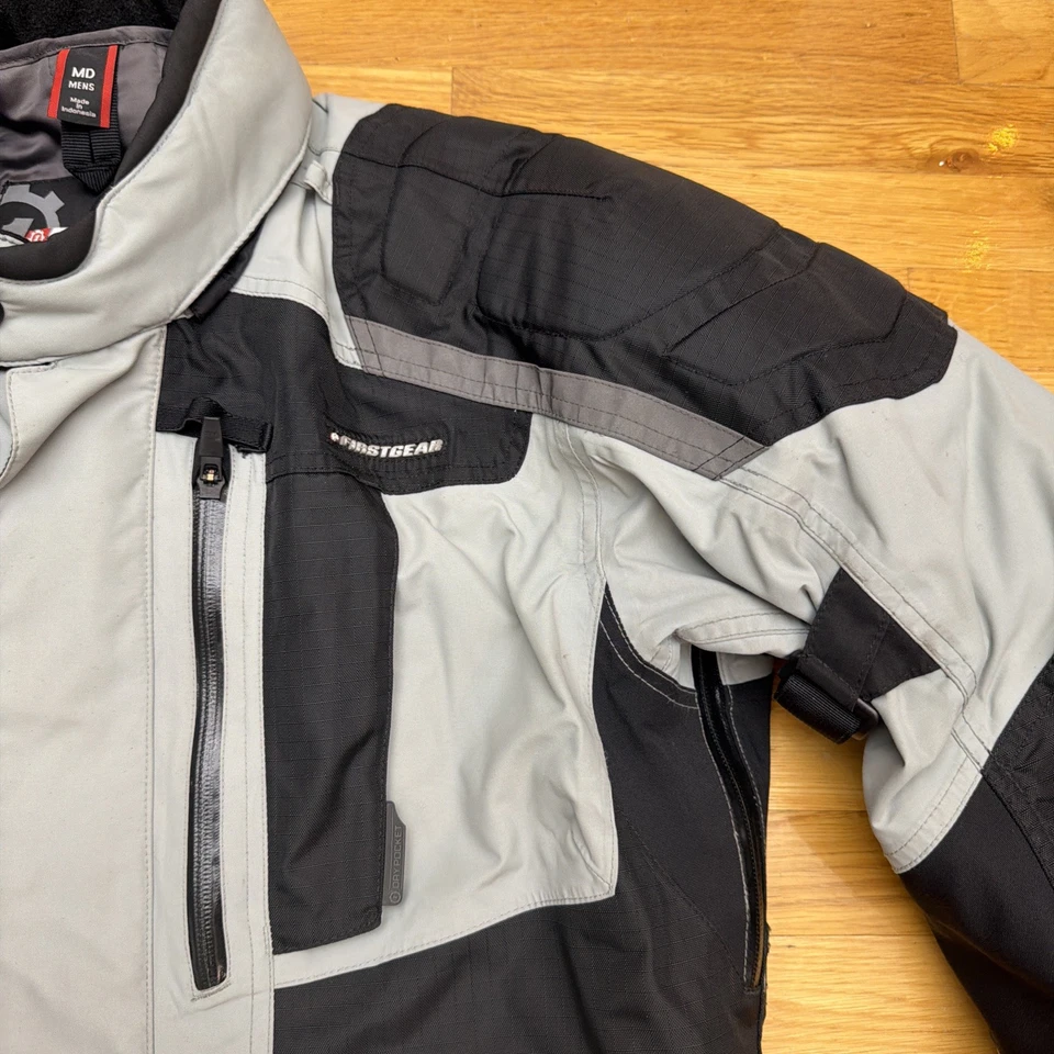 Jaqueta de Moto Firstgear Kathmandu + Forro Acolchoado Cinza Preto Masculina Média - Imagem 4 de 4