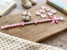 Baby personalised dummy clips