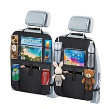 Car Backseat Organizer with 1Storage Pockets, 1" Touch Screen Tablet Holder, 2