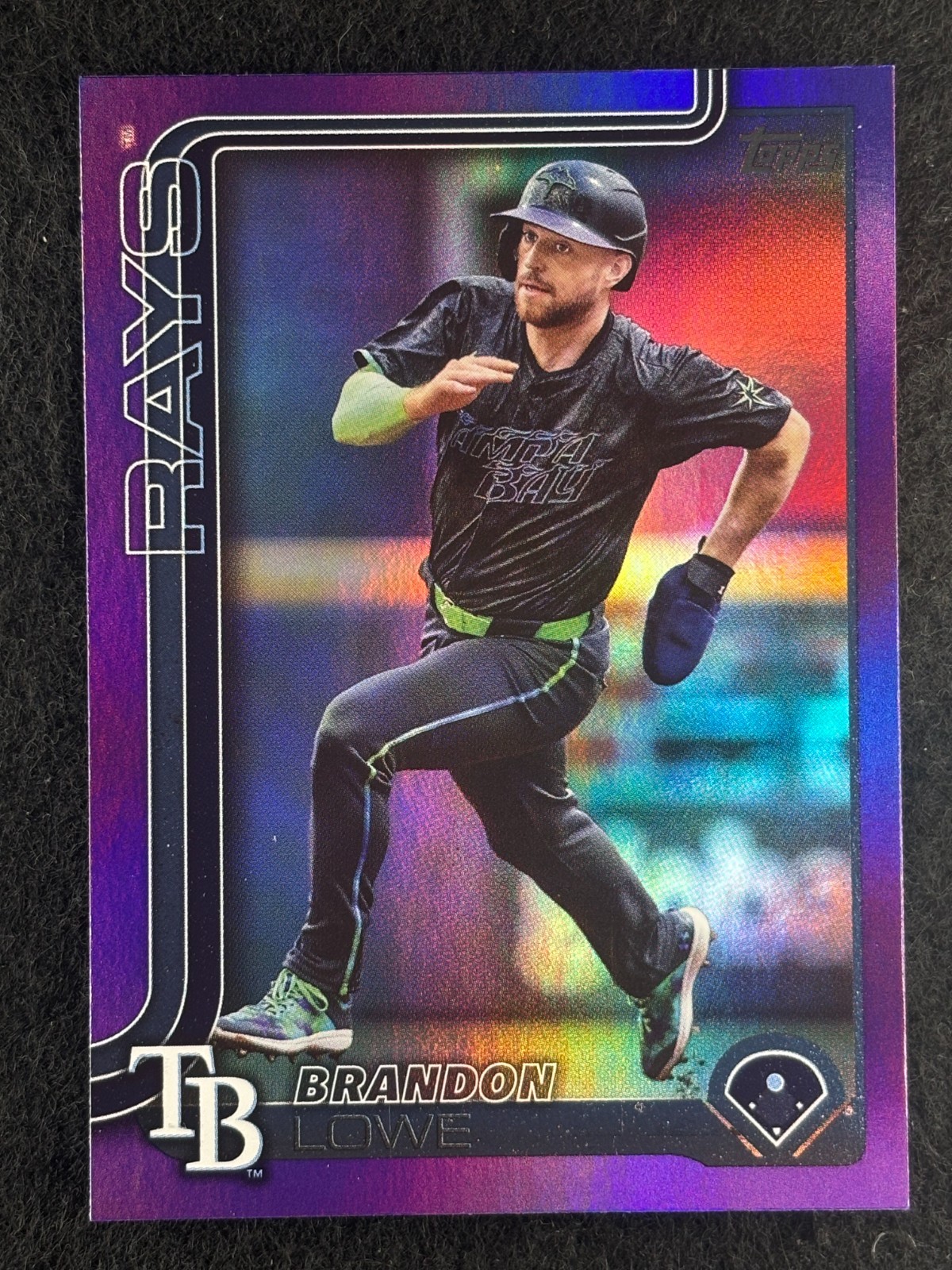 2025 Topps Series 1 - Brandon Lowe #153 Purple Rainbow /250