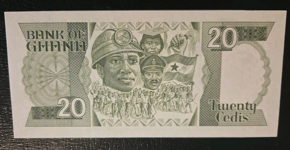 Ghana PK #24 1984 20 Cedis Uncirculated Banknote - Image 2 of 2