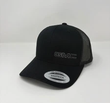 GMC Stealth trucker hat, GMC hat, GMC truck, Yupoong BRAND NEW Black