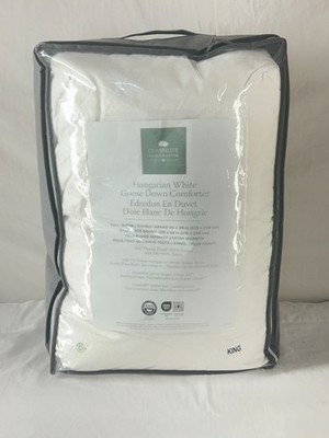 Downlite Hungarian White Goose Down Comforter King 650 Fill 500TC Cotton Duvet