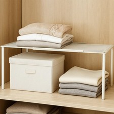 Adjustable Expandable Shelf Organizer Basics Stackable Kitchen Storage Shelves